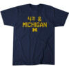 4TH & MICHIGAN SHIRT MICHIGAN FOOTBALL, Michigan Wolverines