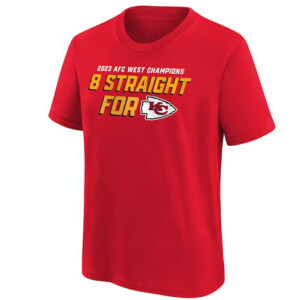 8 STRAIGHT FOR KANSAS CITY SHIRT 2023 AFC AFC West Division Champions, Kansas City Chiefs