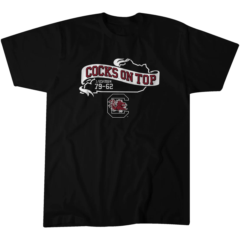 COCKS ON TOP 79-62 SHIRT South Carolina Gamecocks COCKS ON TOP 79 62 SHIRT South Carolina Gamecocks