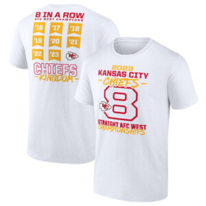 Eight Time AFC West Division Champions Shirt 2023 AFC AFC West Division Champions, Kansas City Chiefs