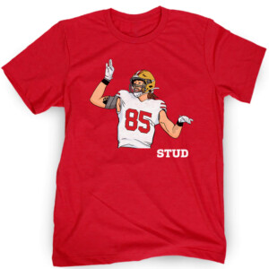 GK STUD SHIRT George Kittle, 2023 NFC Champions, San Francisco 49ers