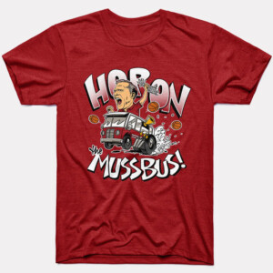 Hop On The Muss Buss Shirt Coach Eric Musselman, Arkansas Razorbacks