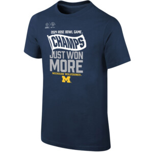 JUST WON MORE SHIRT College Football Playoff 2024 Rose Bowl Champions Locker Room, Michigan Wolverines
