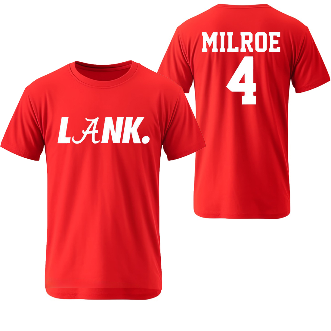 Jalen Milroe 4 Lank Shirt Alabama Crimson Tide Jalen Milroe 4 Lank Shirt Alabama Crimson Tide