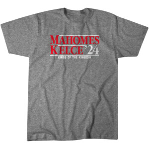 MAHOMES KELCE 2024 KINGS OF THE KINGDOM SHIRT Patrick Mahomes, Travis Kelce, 2023 AFC Champions, Kansas City Chiefs