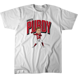PURDY CARICATURE SHIRT Brock Purdy, 2023 NFC Champions, San Francisco 49ers