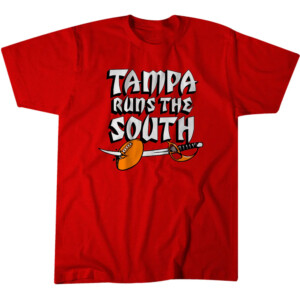TAMPA RUNS THE SOUTH SHIRT 2023 NFC South Division Champions Locker Room,Tampa Bay Buccaneers