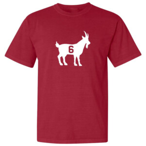 THE GOAT 6 SHIRT Nick Saban, Alabama Crimson Tide