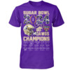 WASHINGTON 2024 SUGAR BOWL CHAMPIONS ROSTER SIGNATURE SHIRT College Football Playoff 2024 Sugar Bowl Champions, Washington Huskies