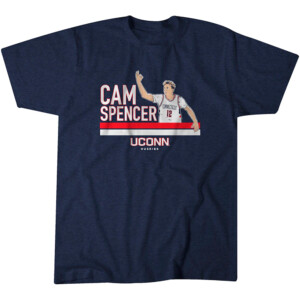 CAM SPENCER SIGNATURE POSE SHIRT UCONN BASKETBALL, UConn Huskies