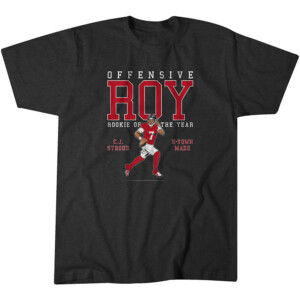 OFFENSIVE ROY ROOKIE OF THE YEAR SHIRT CJ Stroud, H TOWN MADE, Houston Texans