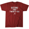 SECOND AND TWENTY SIX SHIRT 2ND & 26, Alabama Football, Alabama Crimson Tide