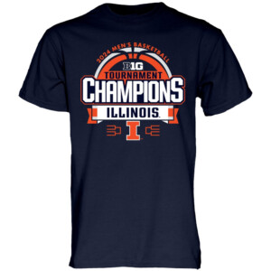 2024 Big Ten Men's Basketball Conference Tournament Champions Locker Room Shirt Illinois Fighting Illini
