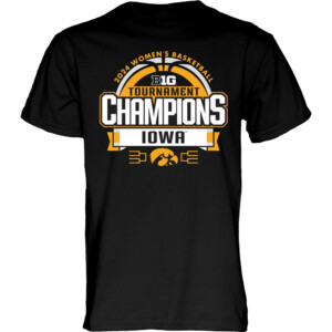 2024 Big Ten Women's Basketball Conference Tournament Champions Locker Room Shirt Iowa Hawkeyes