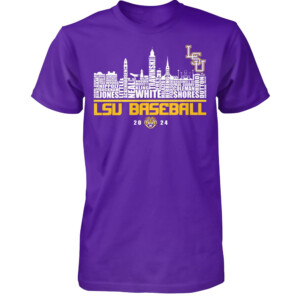 2024 LSU BASEBALL ROSTER SKYLINE SHIRT LSU Tigers
