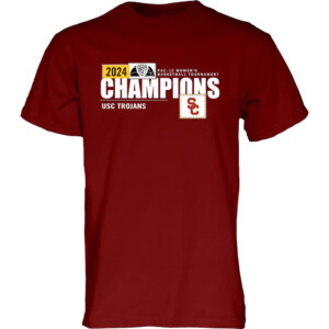 2024 Pac 12 Women's Basketball Conference Tournament Champions Locker Room Shirt USC Trojans
