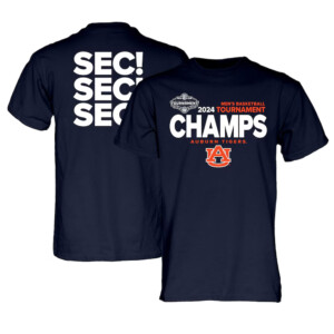 2024 SEC Men's Basketball Conference Tournament Champions Locker Room Shirt Auburn Tigers