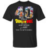 40 Years Of Dragon Ball 1984 2024 Thank You For The Memories Shirt Akira Toriyama