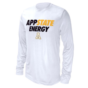 APPSTATE ENEGY SHIRT 2024 On Court Bench Energy, Appalachian State Mountaineers