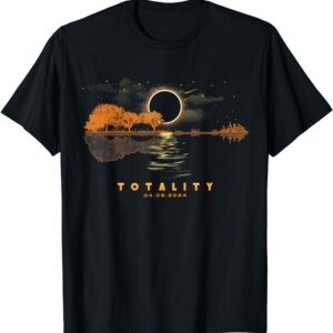 America Guitar Totality 04 08 24 Total Solar Eclipse 2024 T Shirt