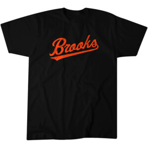BROOKS LEGEND TEAM NAME TEXT SHIRT Brooks Robinson, Baltimore Orioles