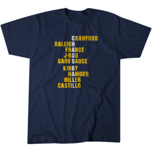 CHAOS BALL NAMES 2024 SHIRT Crawford, Raleigh, France, J Rod, Grav Sauce, Kirby, Haniger, miller, Castillo, Seattle Mariners