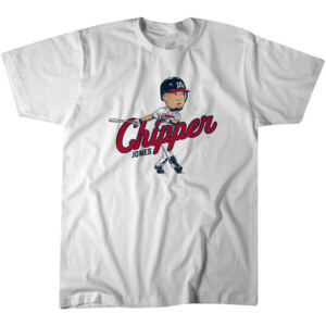 CHIPPER CARICATURE SHIRT Chipper Jones, Atlanta Braves