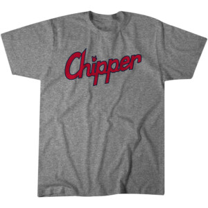 CHIPPER LEGEND TEAM NAME TEXT SHIRT Chipper Jones, Atlanta Braves