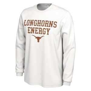 LONGHORNS ENEGY SHIRT 2024 On Court Bench Energy, Texas Longhorns