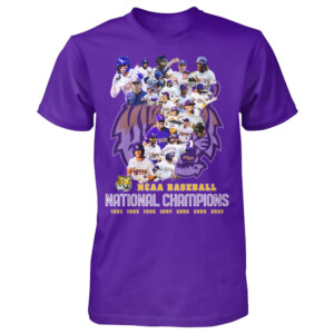 LSU Baseball 7X Champions Roster Shirt LSU Tigers