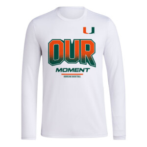 OUR MOMENT ENERGY SHIRT 2024 On Court Bench Energy, Miami Hurricanes