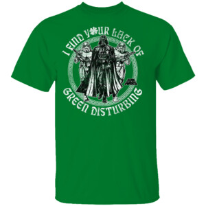 Star Wars Darth Vader Lack Green St. Patrick's Day Disney+ T Shirt
