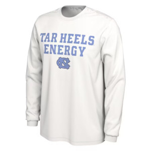 TAR HEELS ENEGY SHIRT 2024 On Court Bench Energy, North Carolina Tar Heels