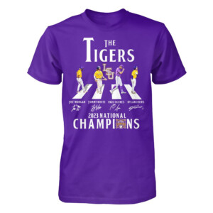 THE TIGERS ABBEY ROAD SIGNATURES SHIRT Tre' Morgan, Tommy White, Paul Skenes, Dylan Crews, LSU Tigers