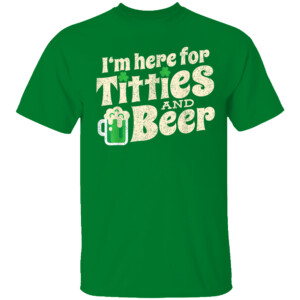 Titties And Beer Funny St Patricks Day 2024 T Shirt