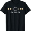 Total Solar Eclipse 04. 08. 2024 Totality Phases T Shirt
