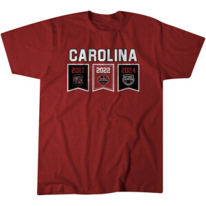 2024 CHAMPIONSHIP BANNERS SHIRT 2024 NCAA Women's Basketball National Champions, South Carolina Gamecocks