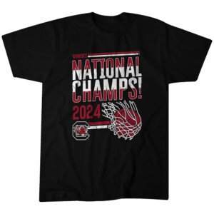 2024 NATIONAL CHAMPIONS SWISH SHIRT 2024 NCAA Women's Basketball National Champions, South Carolina Gamecocks