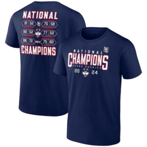 2024 NCAA Men's Basketball National Champions Schedule Shirt UConn Huskies