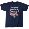 CLINGAN & NEWTON & SPENCER & CASTLE & KARABAN SHIRT NATIONAL CHAMPS STARTING 5, 2024 NCAA Men's Basketball National Champions, UConn Huskies