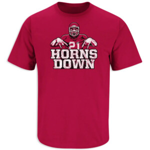 HORNS DOWN SHIRT Anti Texas, Emmanuel Crawford, Arkansas Razorbacks