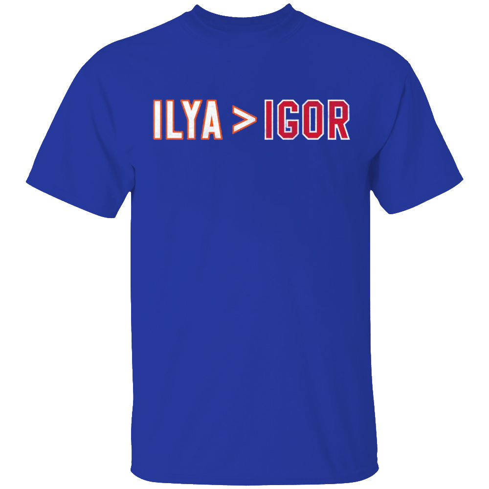 ILYA GREAT THAN IGOR SHIRT Igor Shesterkin, Ilya Sorokin, New York Rangers ILYA GREAT THAN IGOR SHIRT Igor Shesterkin, Ilya Sorokin, New York Rangers