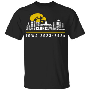 IOWA 2023 2024 TEAM ROSTER CITY SKYLINE SHIRT Iowa Women's Basketball, Iowa Hawkeyes