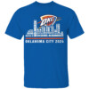 OKLAHOMA 2023 2024 TEAM ROSTER CITY SKYLINE SHIRT 2024 Northwest Division Champions, Oklahoma City Thunder