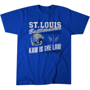 RETRO KAW IS THE LAW SHIRT St. Louis Battlehawks
