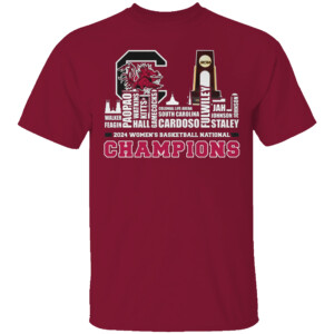 SOUTH CAROLINA 2024 WOMEN'S BASKETBALL CHAMPIONS CITY SKYLINE ROSTER SHIRT 2024 NCAA Women's Basketball National Champions, South Carolina Gamecocks