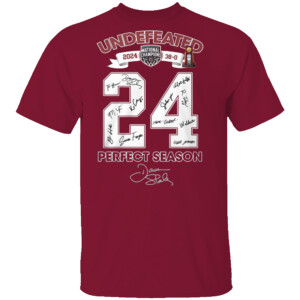 SOUTH CAROLINA UNDEFEATED TEAM ROSTER SIGNATURE SHIRT 2024 NCAA Women's Basketball National Champions, South Carolina Gamecocks