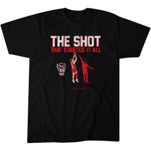 THE SHOT THAT STARTED IT ALL SHIRT 2024 NCAA Men's Basketball Championship, Michael O'Connell, NC State Wolfpack
