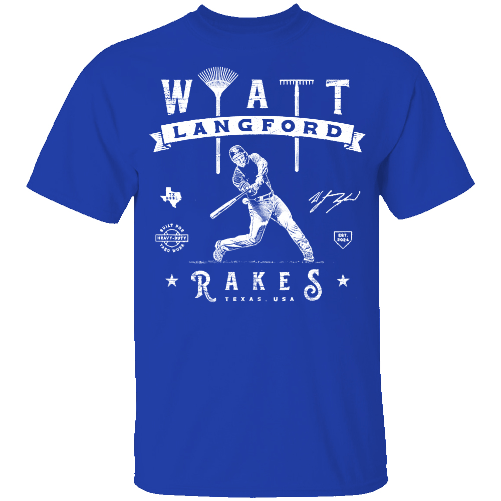 WYATT RAKES SHIRT Wyatt Langford, Texas Rangers WYATT RAKES SHIRT Wyatt Langford, Texas Rangers
