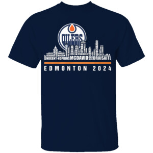 2024 EDMONTON TEAM ROSTER CITY SKYLINE SHIRT 2024 Stanley Cup Playoffs, Edmonton Oilers